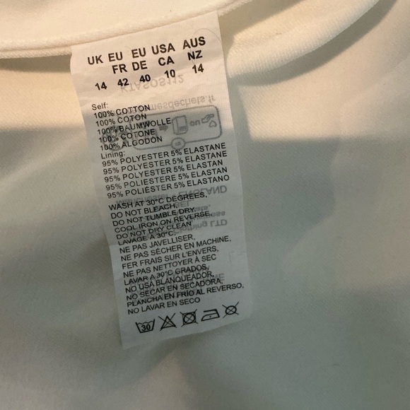 NWOT Chic White Button-Down Mini Dress Size 10 - Picture 7 of 8